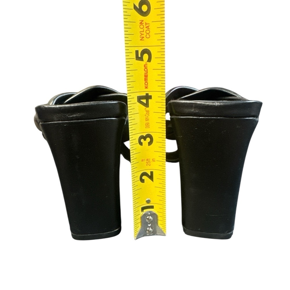 Open Edit NWT Women's Black Braided Strap Block Heel Sandals Size 5.5 - Picture 5 of 7